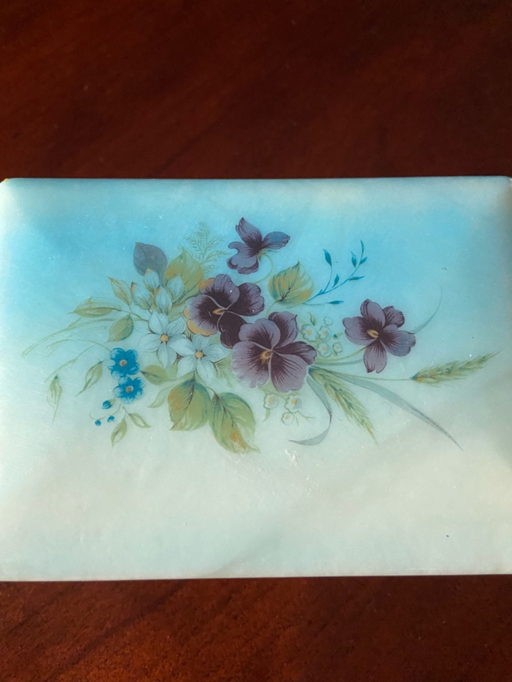 Italian Alabaster Jewelry Box - Picture 4 of 5
